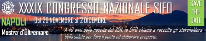 XXXIX CONGRESSO NAZIONALE SIFO – NAPOLI 29NOVEMBRE/2DICEMBRE 2018